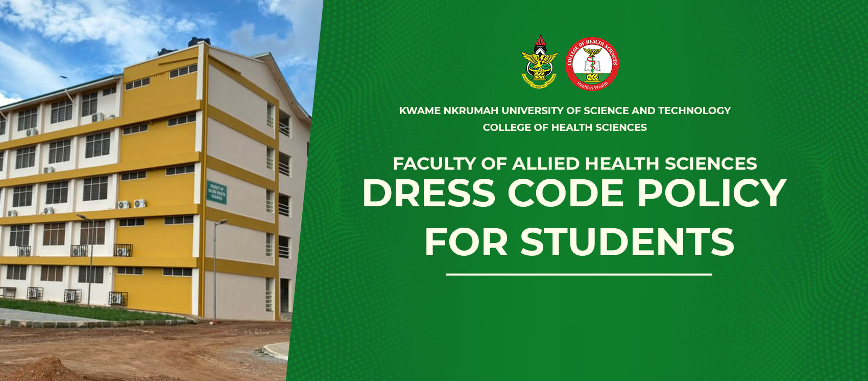 FACULTY OF ALLIED HEALTH SCIENCES DRESS CODE POLICY FOR STUDENTS
